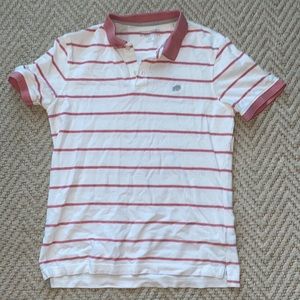 Banana Republic short sleeve polo. Mens medium. Pink and white.